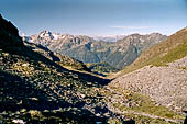 Panorami delle vette dall'Ospizio Sottile sul Colle Valdobbia. Val Sesia 